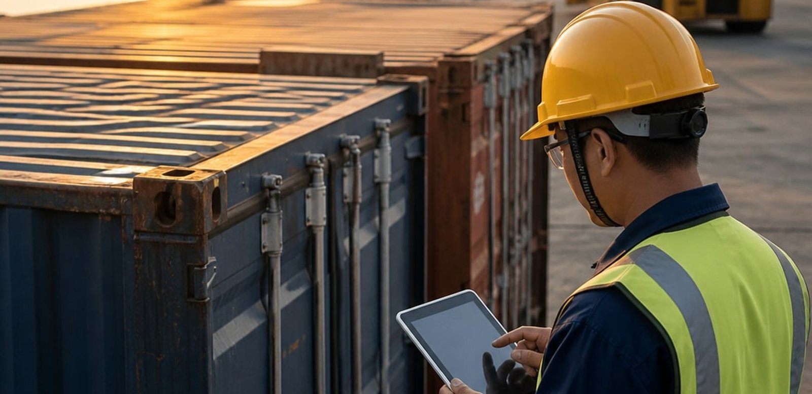 International cargo operations at a global shipping terminal